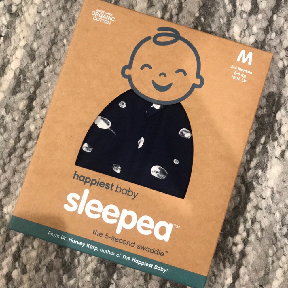 NIB Navy Sleepea Swaddle - happiest baby